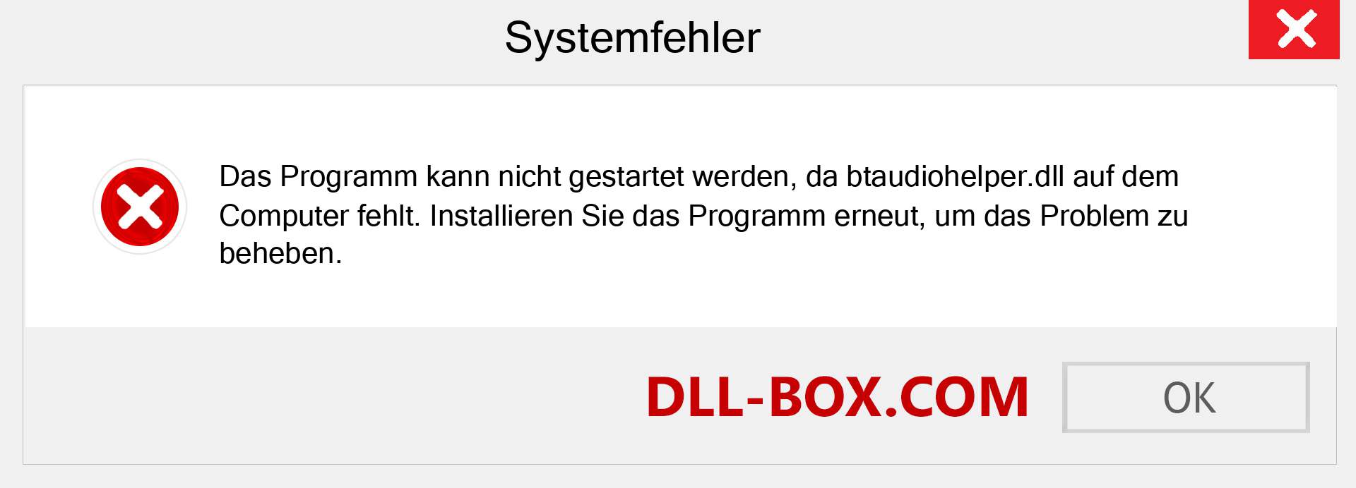 btaudiohelper.dll-Datei fehlt?. Download für Windows 7, 8, 10 - Fix btaudiohelper dll Missing Error unter Windows, Fotos, Bildern