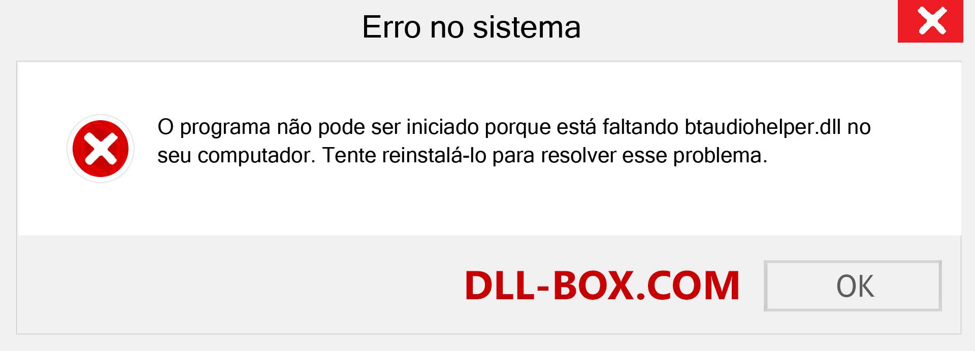 Arquivo btaudiohelper.dll ausente ?. Download para Windows 7, 8, 10 - Correção de erro ausente btaudiohelper dll no Windows, fotos, imagens